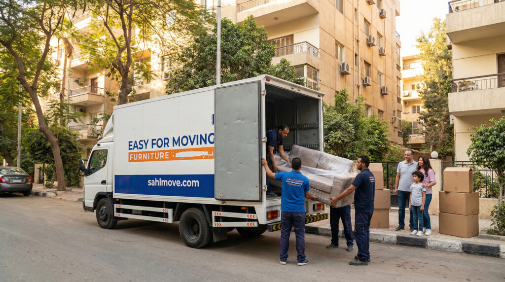 نقل عفش في المعادي الجديدة بأسعار رخيصة مع خدمة سريعة وتغليف احترافي لحماية الأثاث